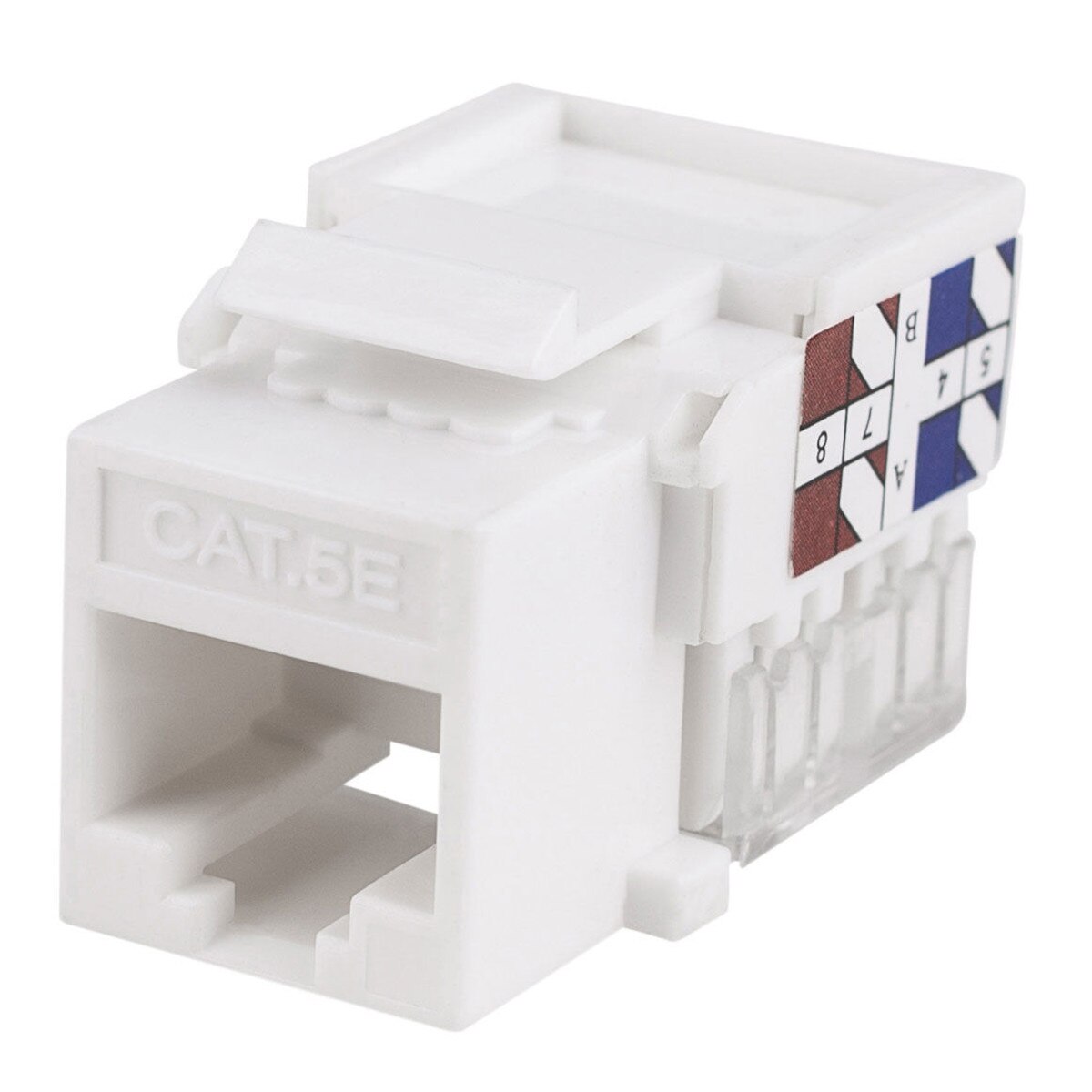 Cat 5e White Keystone Jack Punch Down